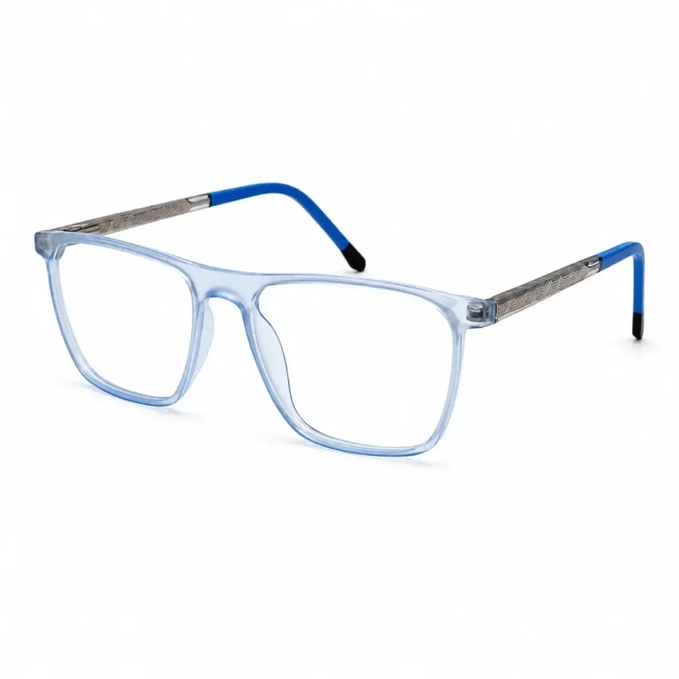 Eye Valley EV2K-0091 Modern Square Eyeglasses in Sky Blue