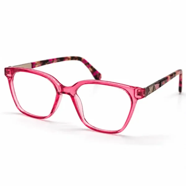 Eye Valley EV2K-0083 Stylish Square Eyeglasses in Crystal Hot Pink