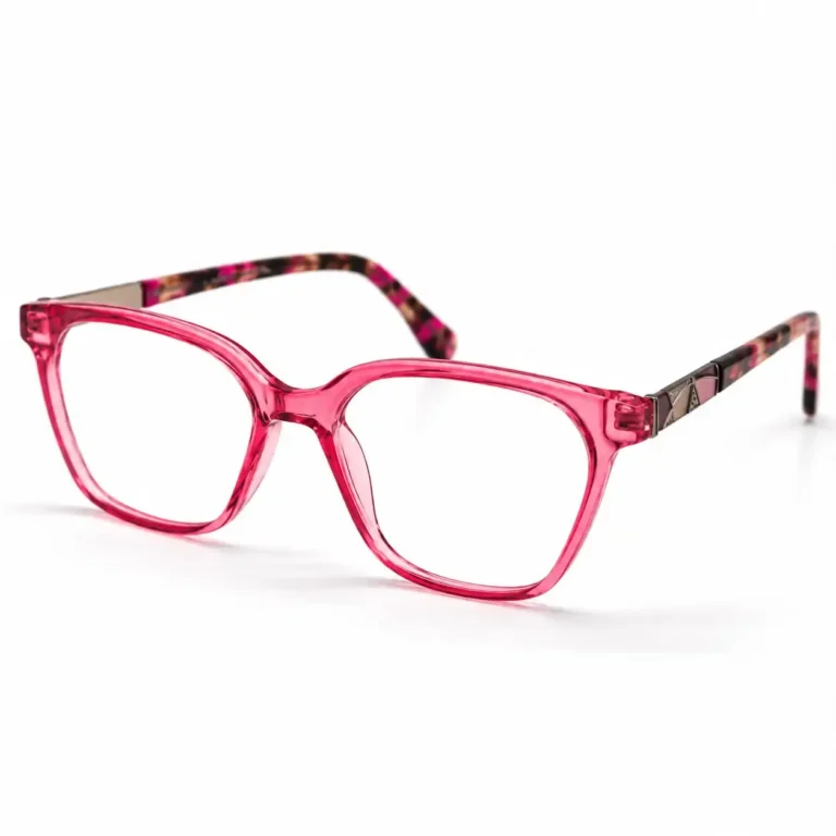 Eye Valley EV2K-0083 Stylish Square Eyeglasses in Crystal Hot Pink