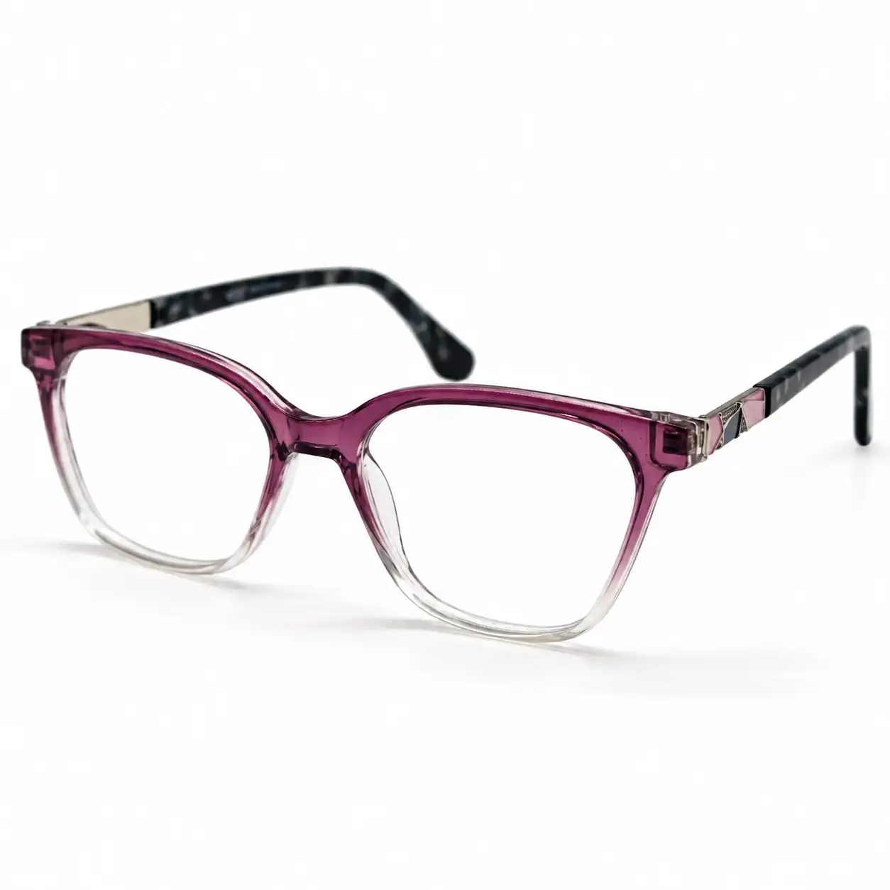 eye-valley-ev2k-0083-crystal-plum-square-eyeglasses Eye Valley EV2K-0083 Stylish Square Eyeglasses in Crystal Plum