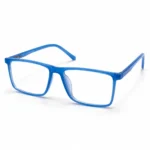 Optical EV2K-0008 Modern Rectangle Full Rim Eyeglasses in Matte Royal Blue with a bold, vibrant frame and slim temples