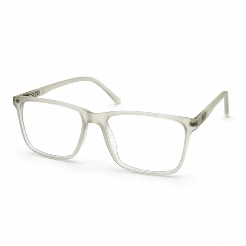 Optical EV2K-0011 Modern Rectangle Eyeglasses in Translucent Grey