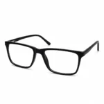 Optical EV2K-0011 Modern Rectangle Eyeglasses in Glossy Black