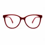 Optical EV2K-0073 Elegant Cat Eye Eyeglasses in Crimson Red Front View