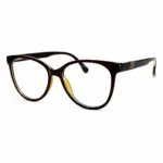 Optical EV2K-0073 Elegant Cat Eye Eyeglasses in Dark Tortoise Brown
