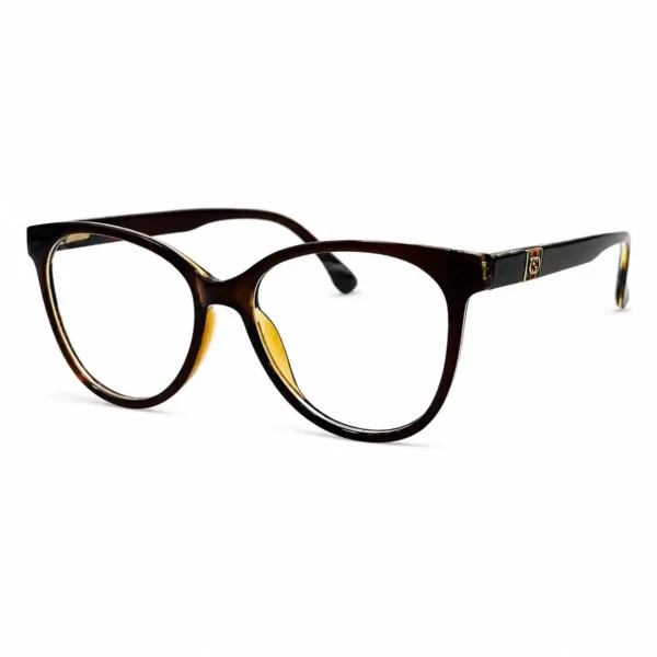 Optical EV2K-0073 Elegant Cat Eye Eyeglasses in Dark Tortoise Brown