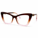 Optical EV2K-0080 Glamorous Cat Eye Eyeglasses in Brown to Pink Gradient