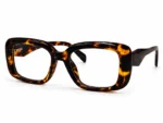 Optical EV2K-0097 Thick Frame Oversized Square Eyeglasses in Tortoise Shell