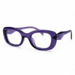 Optical EV2K-0098 Thick Frame Chunky Oval Eyeglasses in Translucent Purple