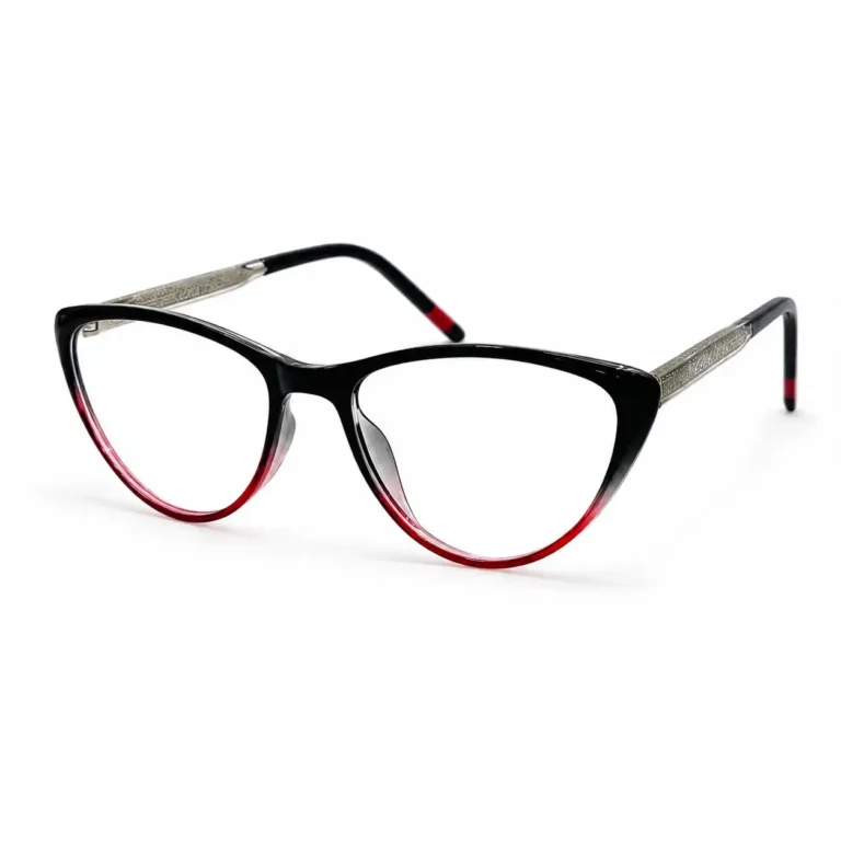 Optical EV2K-0067 Cat Eye Acetate Eyeglasses in Black to Red Gradient Frame