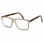 Optical EV2K-0006 Classic Rectangle Eyeglasses in Champagne Brown