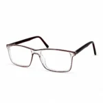 Optical EV2K-0006 Classic Rectangle Eyeglasses in Clear Burgundy
