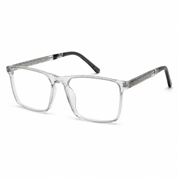 Optical EV2K-0064 Square Navigator Acetate Eyeglasses in Clear Transparent Frame