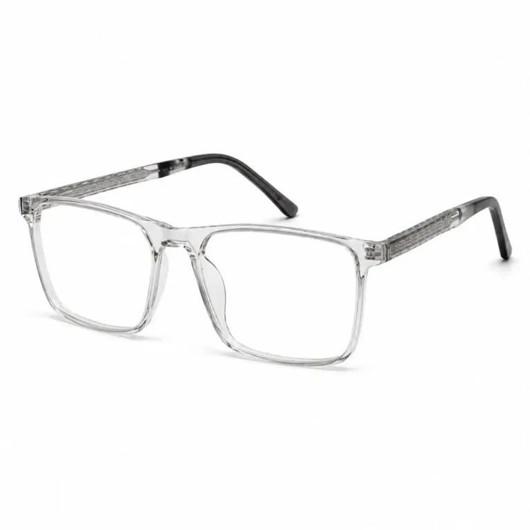 Optical EV2K-0064 Square Navigator Acetate Eyeglasses in Clear Transparent Frame