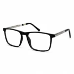 Optical EV2K-0064 Square Navigator Acetate Eyeglasses in Glossy Black Frame Perspective View