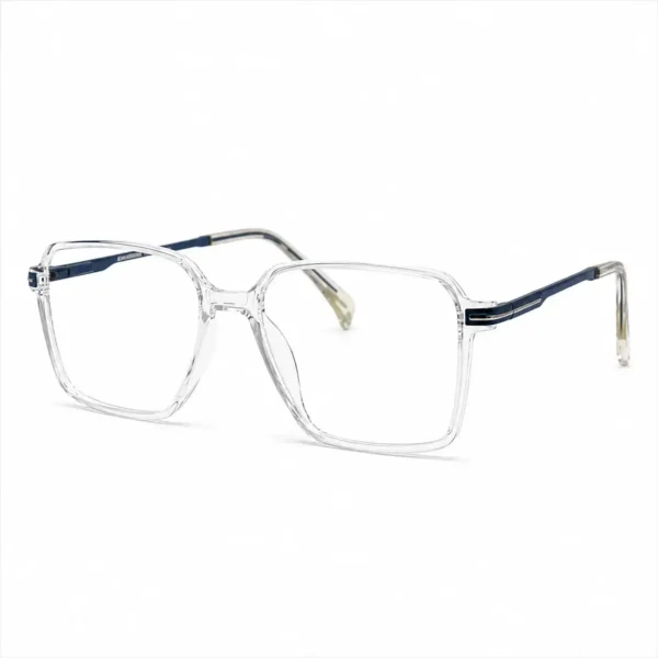 Optical EV2K-0065 Oversized Square Navigator Acetate Eyeglasses in Clear Transparent Frame
