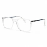 Optical EV2K-0066 Oversized Square Navigator Acetate Eyeglasses in Clear Transparent Frame