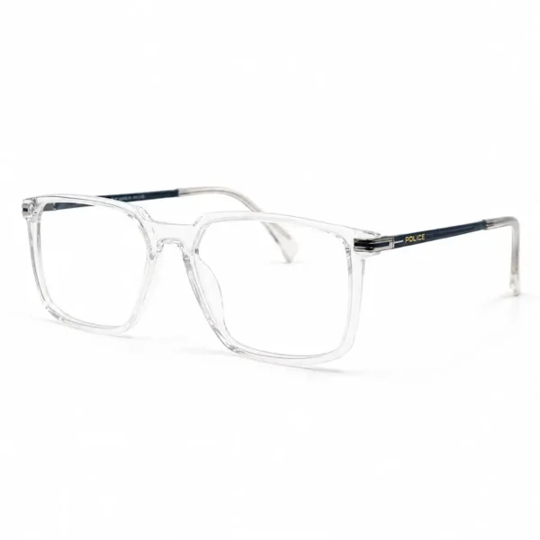 Optical EV2K-0066 Oversized Square Navigator Acetate Eyeglasses in Clear Transparent Frame