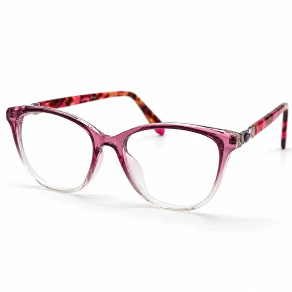 optical ev2k 0075 mauve pink gradient cat eye eyeglasses