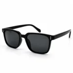 Sunglass EV2K-0041 Square Acetate Sunglasses in Glossy Black Frame