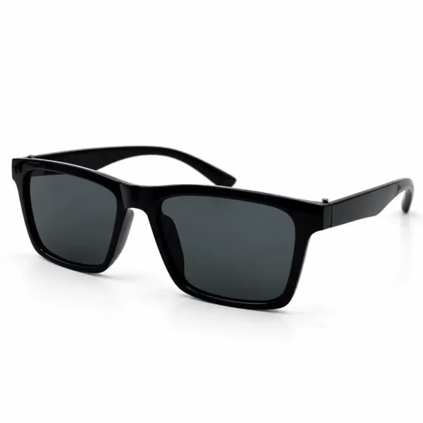 Sunglass EV2K-0043 Square Acetate Sunglasses in Glossy Black Frame