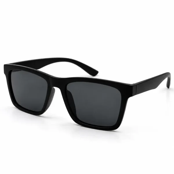Sunglass EV2K-0043 Square Acetate Sunglasses in Matte Black Frame