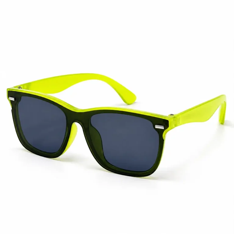 Sunglass EV2K-200 Playful Square Sunglasses in Neon Yellow
